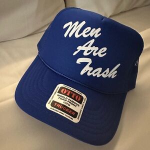 MEN ARE TRASH Blue Trucker Snap Back Hat Bad Bunny’s “Most Wanted Tour” one size